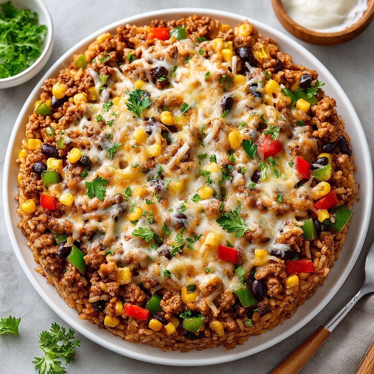 Hearty High Protein Unstuffed Peppers meal, with tender turkey, colorful bell peppers, and melted cheese