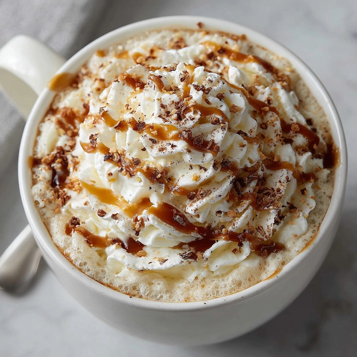 Steaming mug of Buttered Beer: A comforting winter warmer recipe with butterscotch notes.