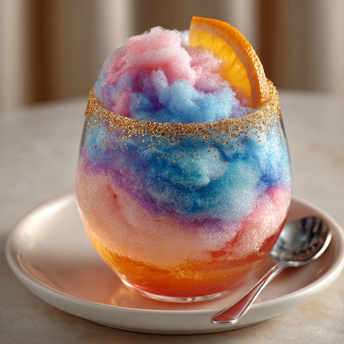 Bright pink Hocus Pocus Cotton Candy Cocktail fizzing beautifully in a sugar-rimmed glass.