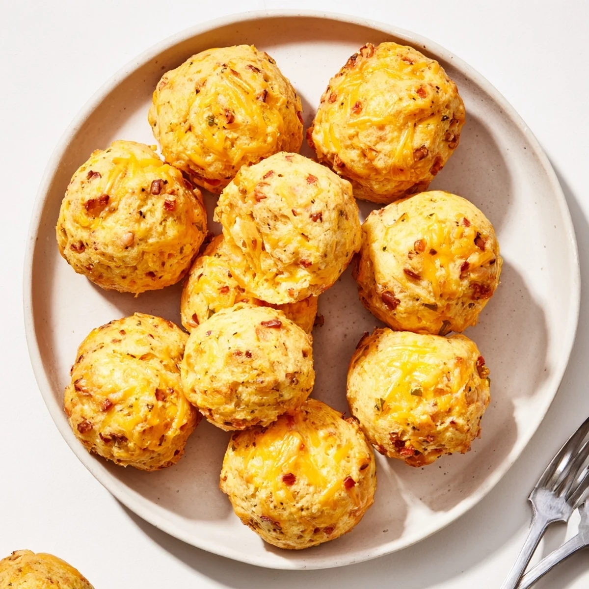 Deliciously cheesy Spicy Ranch Cheddar Muffin Balls, a tasty snack ideal for parties.