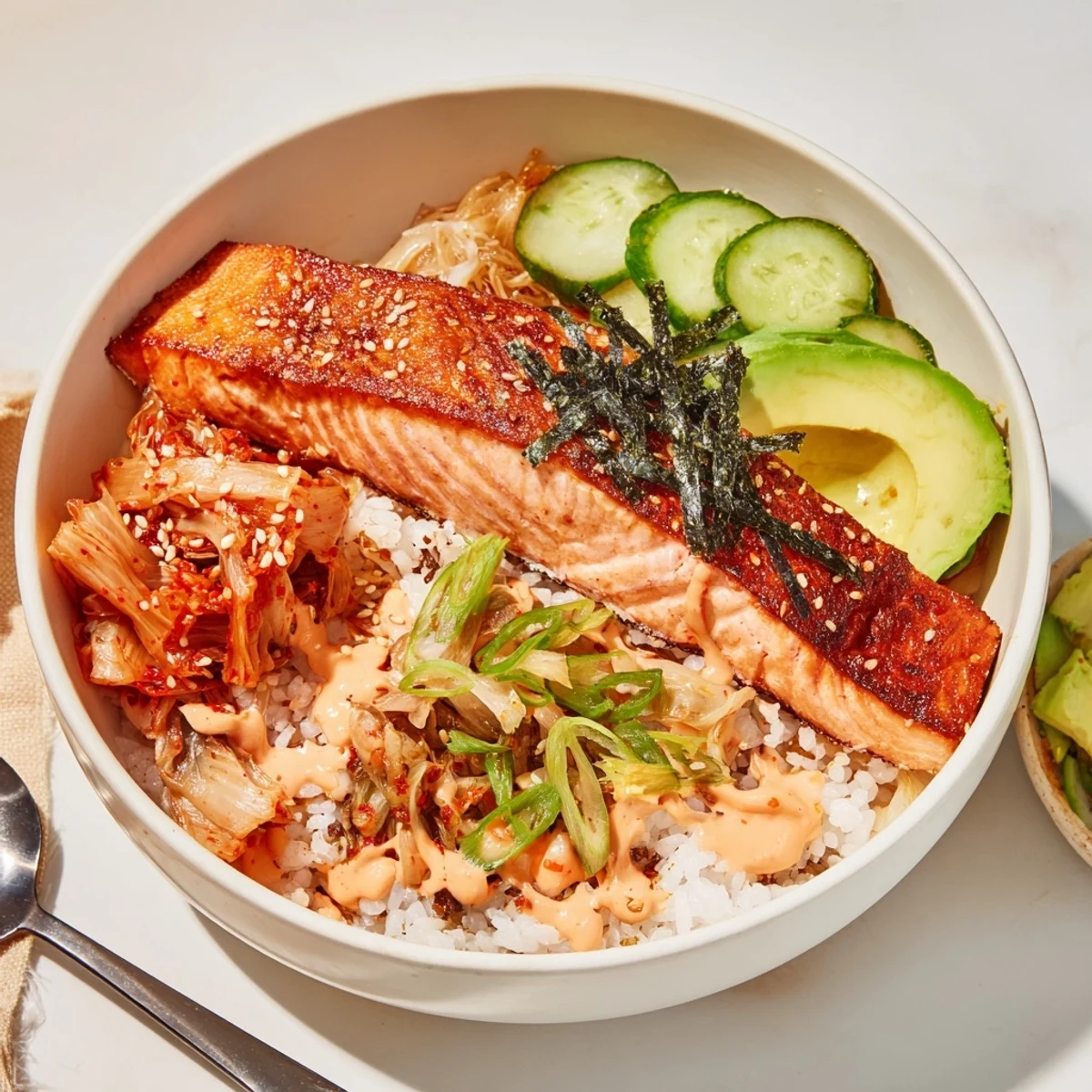 Crispy Salmon Rice Bowl
