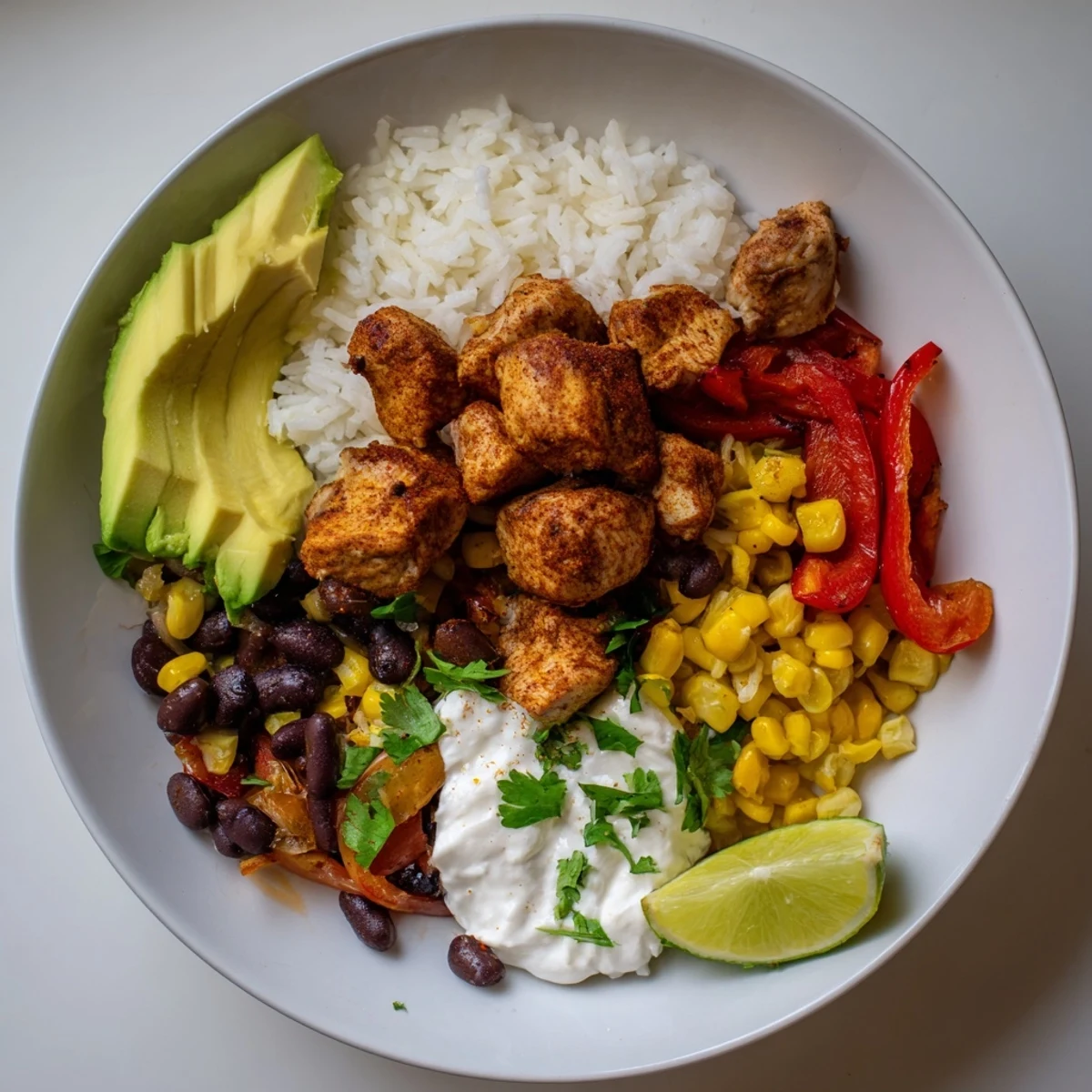 Sheet Pan Chicken Burrito Bowls