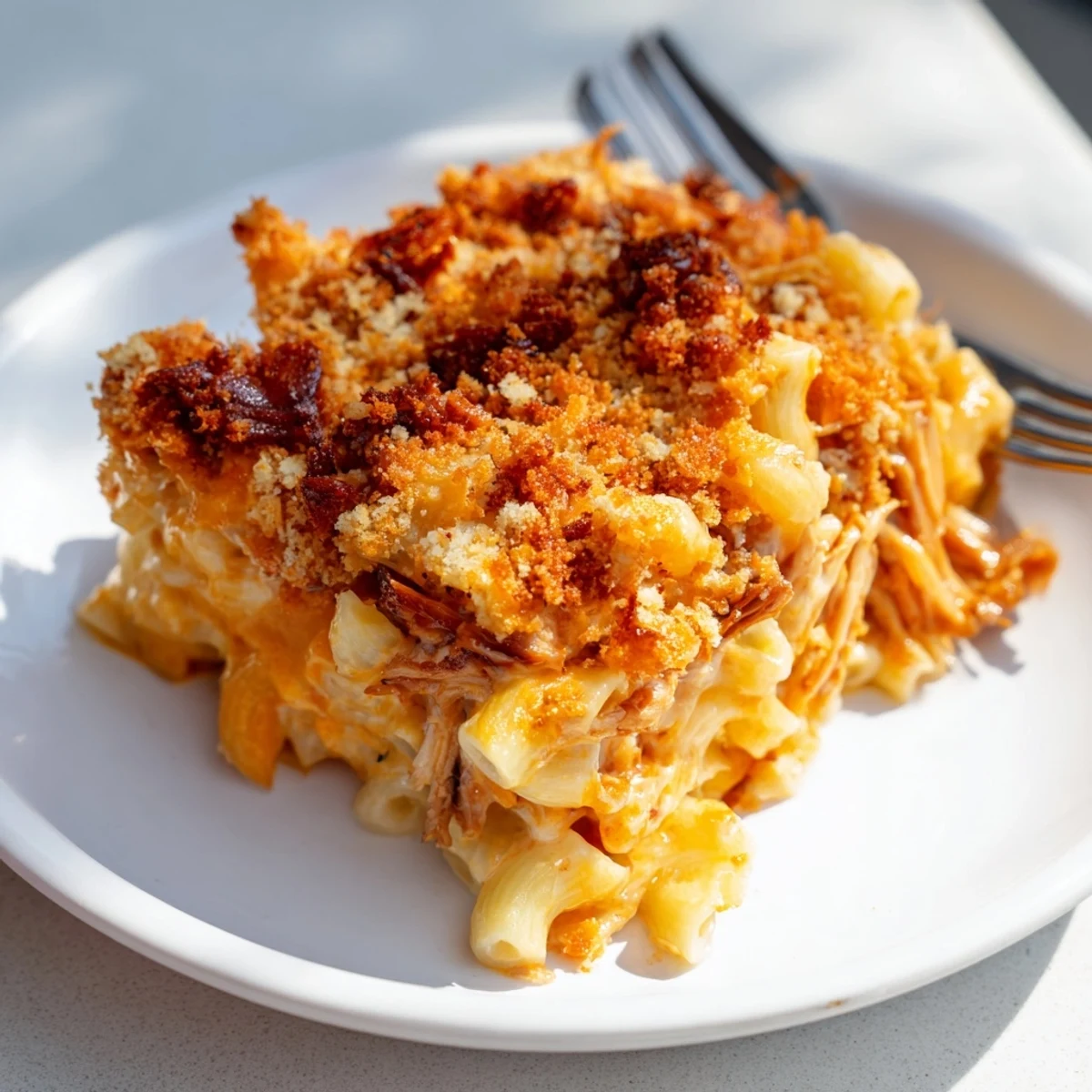 Barbecue Pulled Pork Mac Cheese