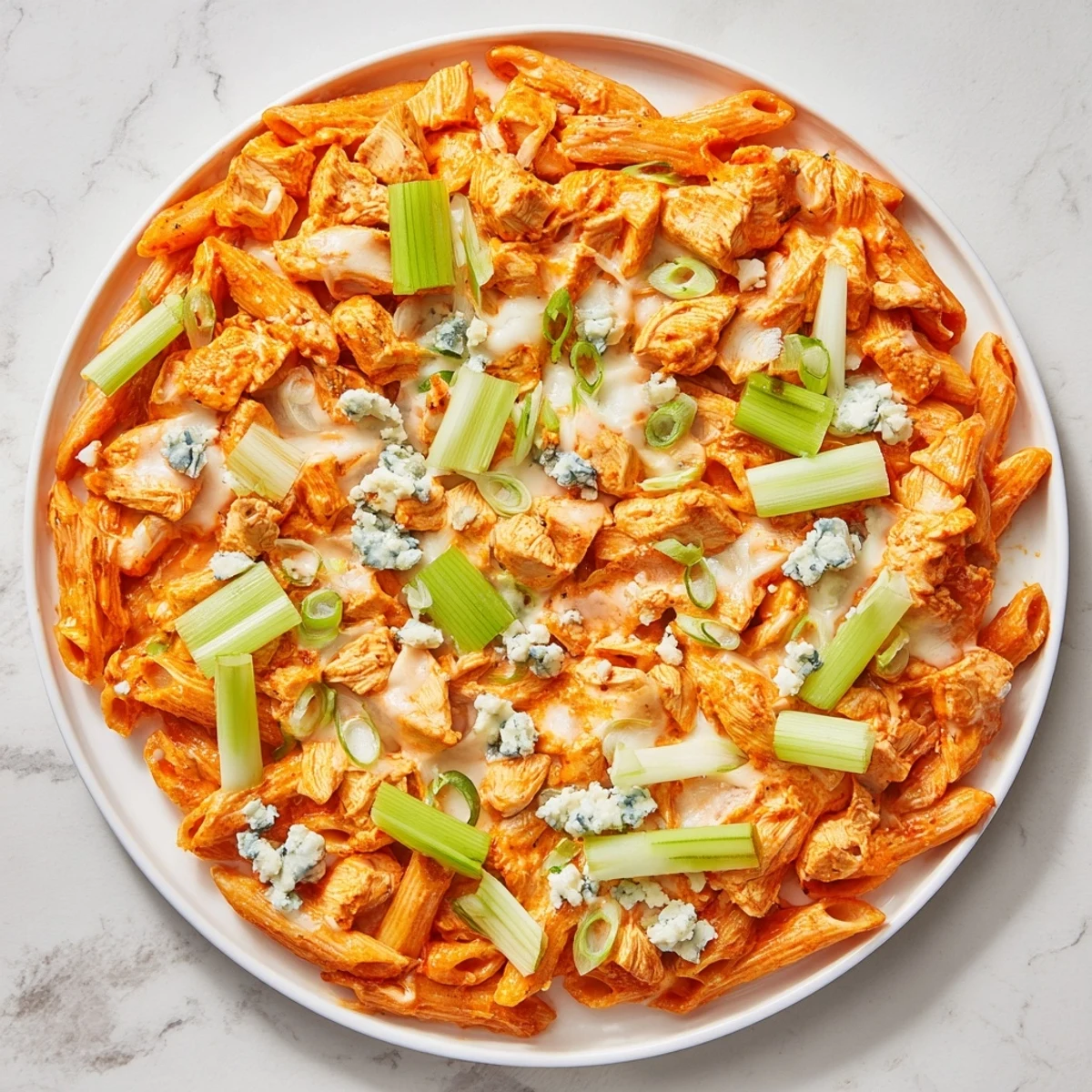 Buffalo Chicken Pasta Skillet
