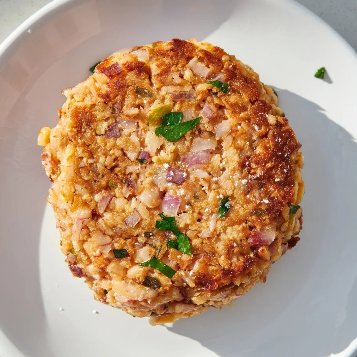 Imagining a plate of savory Depression-Era ham & potato patties, fried to a perfect golden crispness.