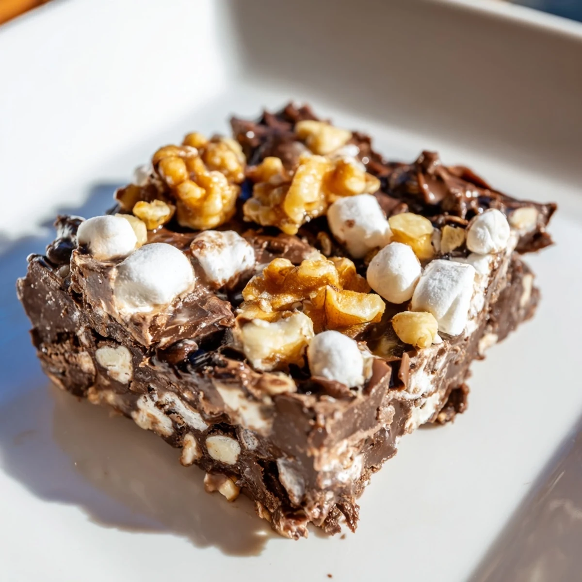 Homemade easy marshmallow fudge: squares of sweet, chocolatey goodness, perfect for any occasion!