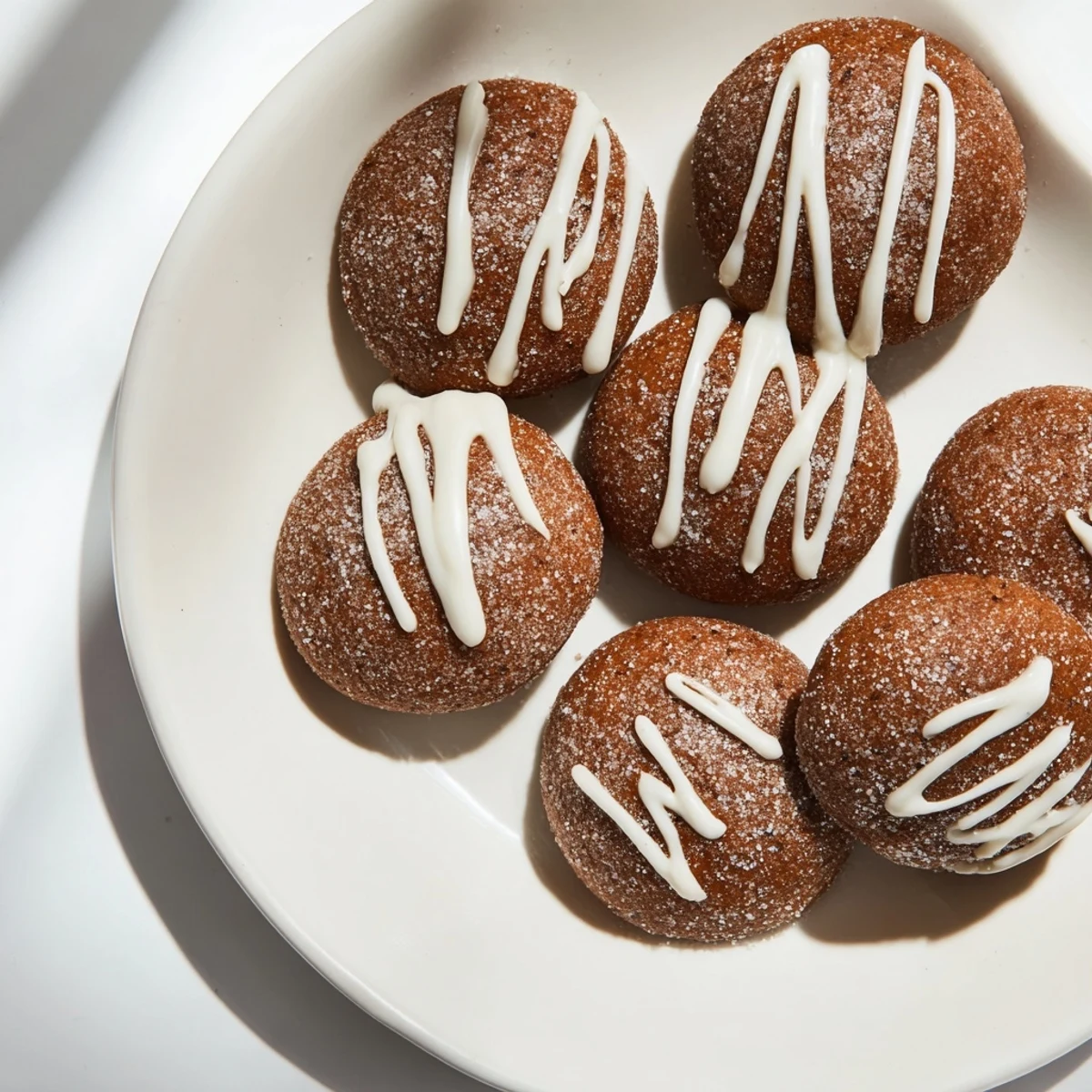 Soft baked gingerbread latte cookies, delightfully spiced and topped with a lovely swirled chocolate design.