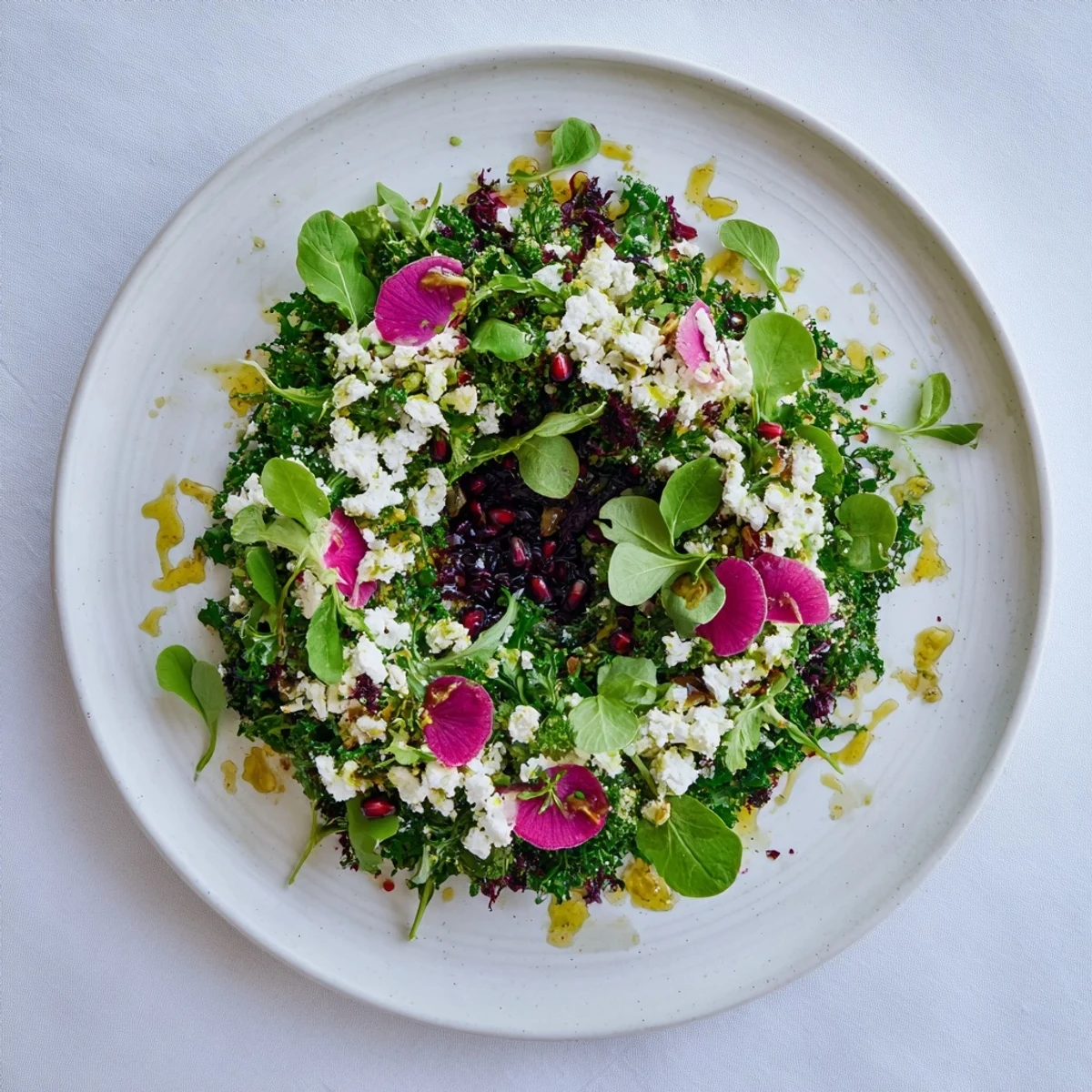 Pomegranate Feta Wreath Salad