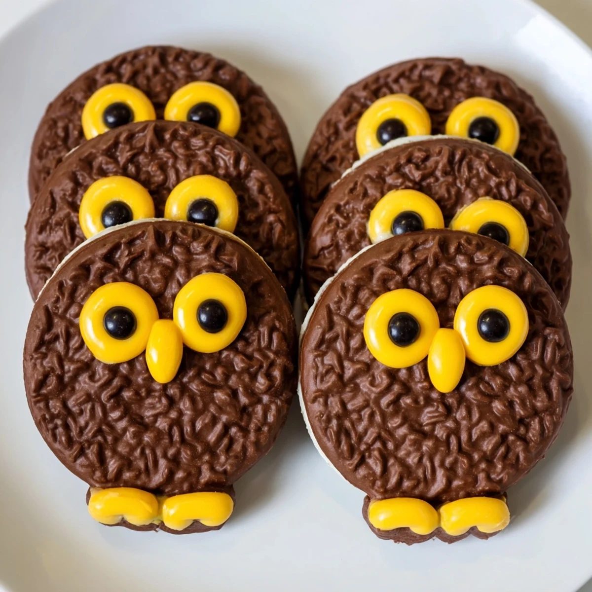 A colorful Hoot Hoot Owl-Themed Treat Tray displaying adorable owl-shaped cookies and fruity skewers for fun.