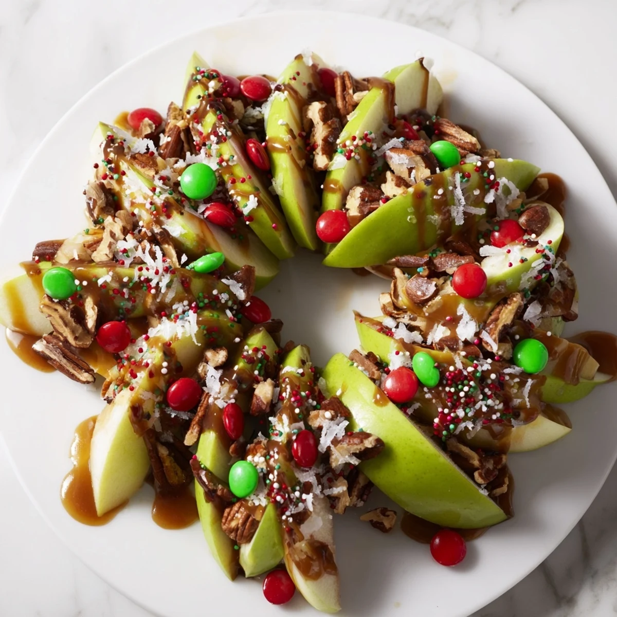 Caramel Apple Christmas Wreath
