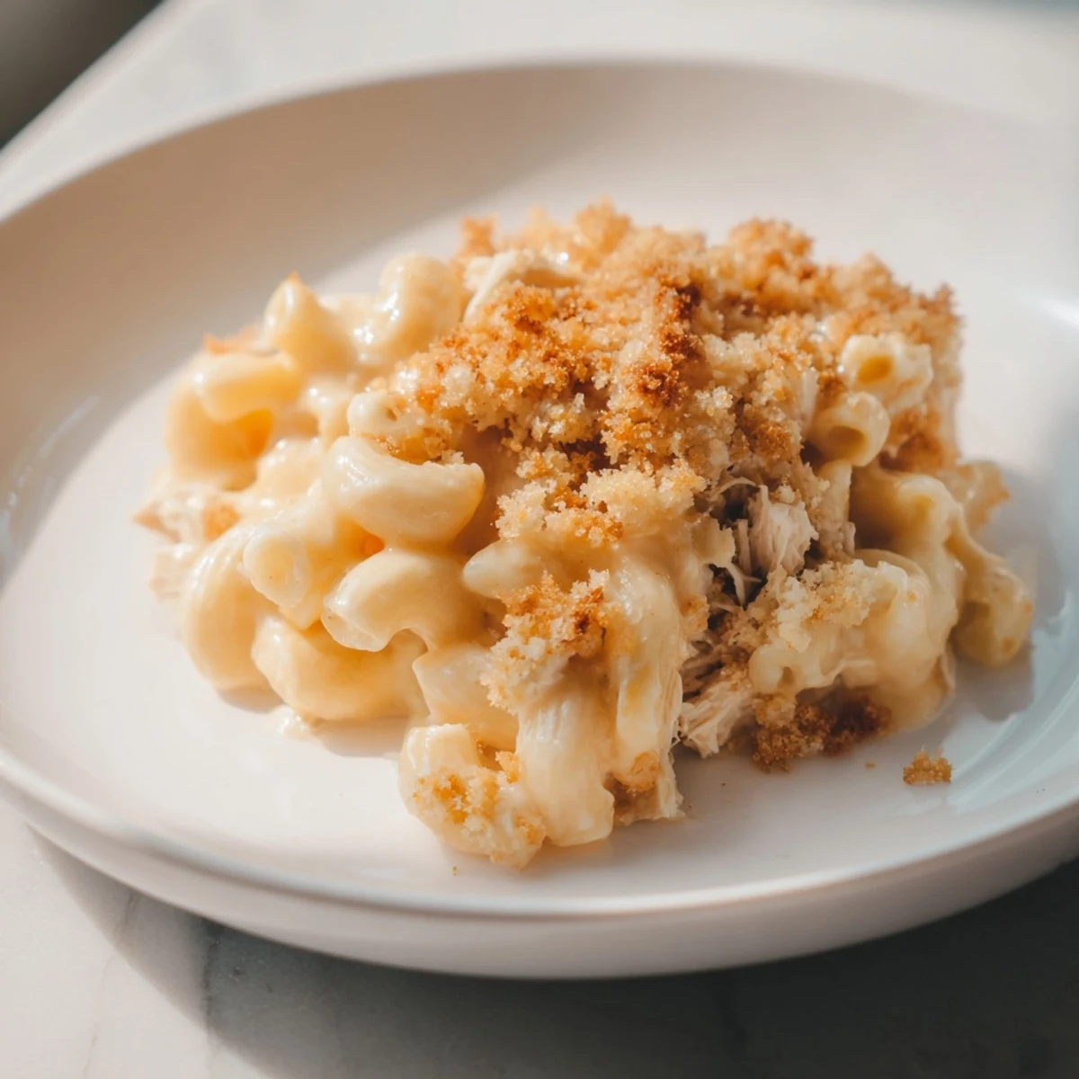 Creamy and cheesy Struggle Meal Chicken Macaroni, a budget-friendly comfort food delight ready in minutes.