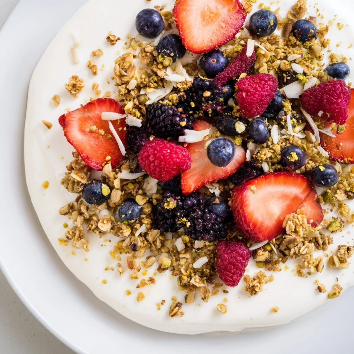 Vibrant mixed berries layered with creamy yogurt in this delicious Berry Yogurt Bark.