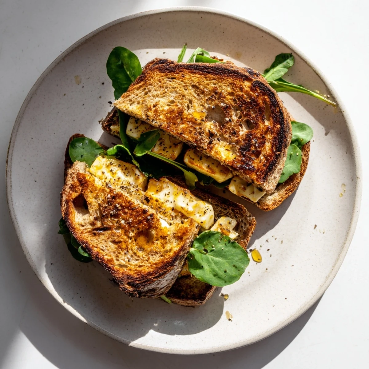 Crispy Halloumi Grilled Cheese