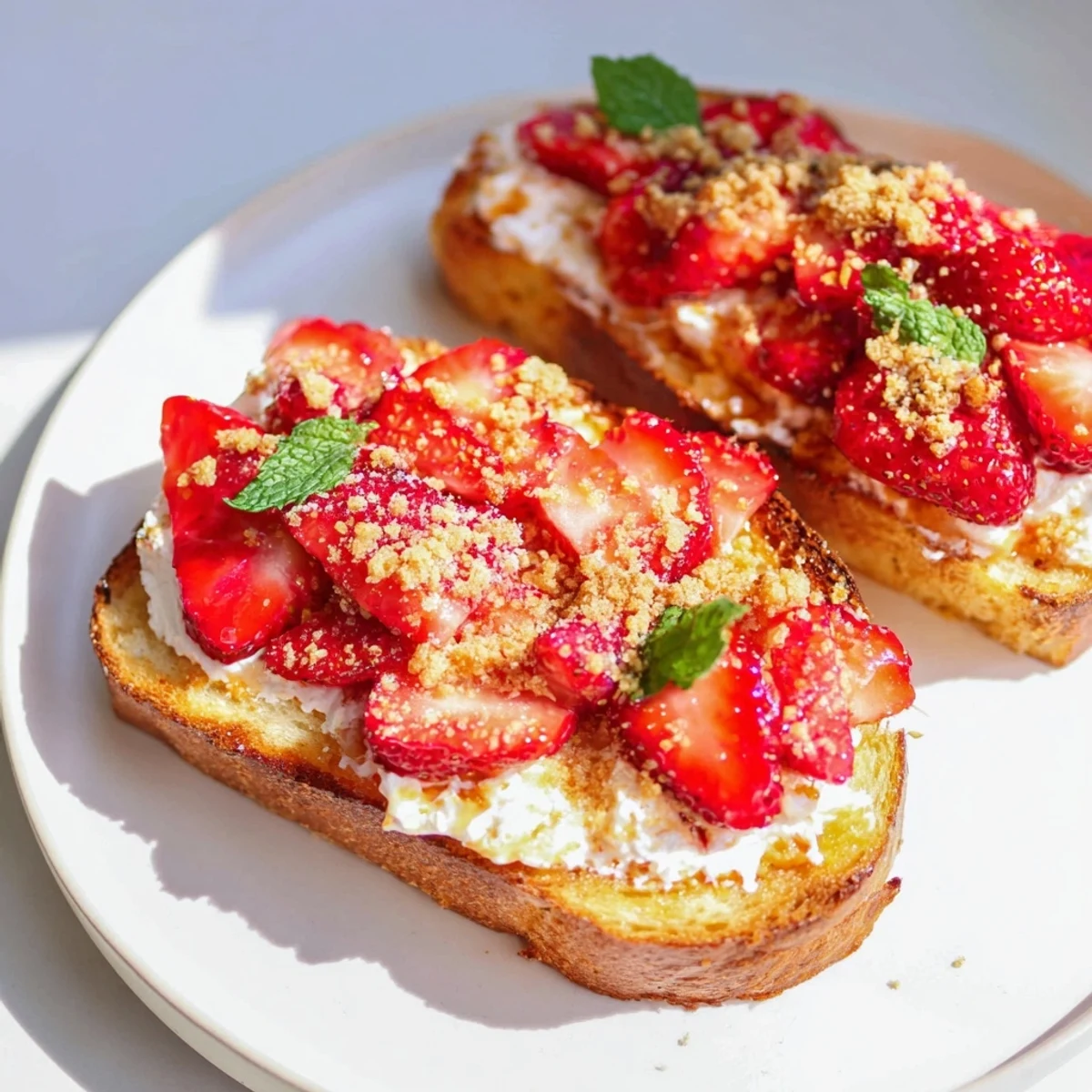 Strawberry Cheesecake Toast Delight
