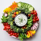 Wreath Veggie Dip Platter