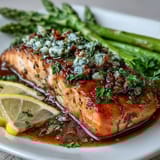 Garlic Butter Salmon Asparagus