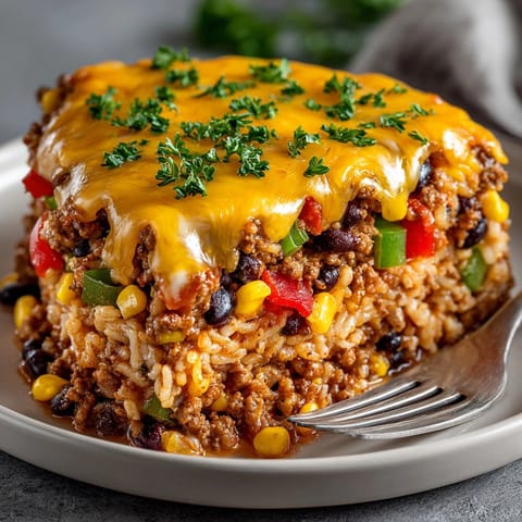 Savory High Protein Unstuffed Peppers baked golden, served hot as a comforting family main dish