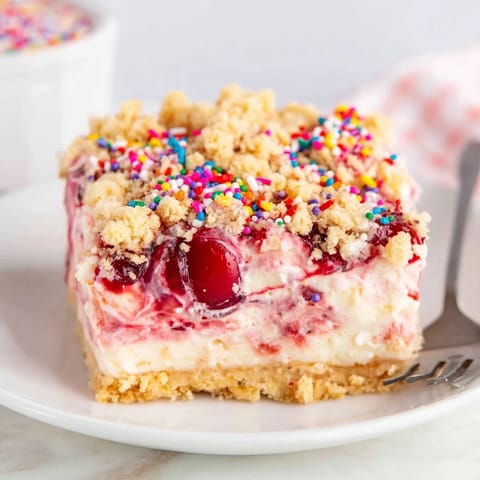 Cherry Cheesecake Birthday Cake