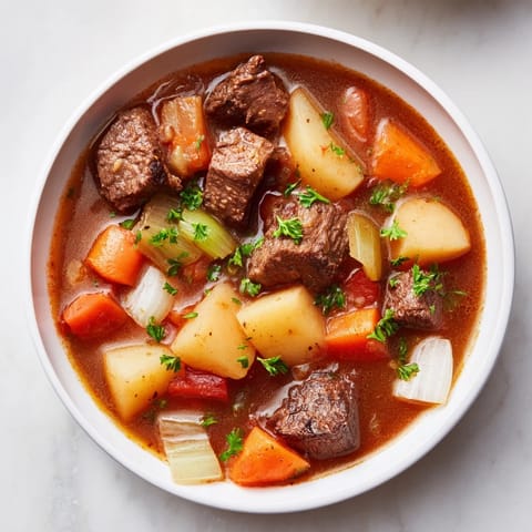 The vibrant colors and savory aroma of homemade Instant Pot Beef Stew are irresistible.