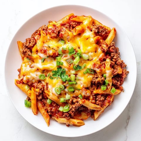 Easy Beef Enchilada Pasta