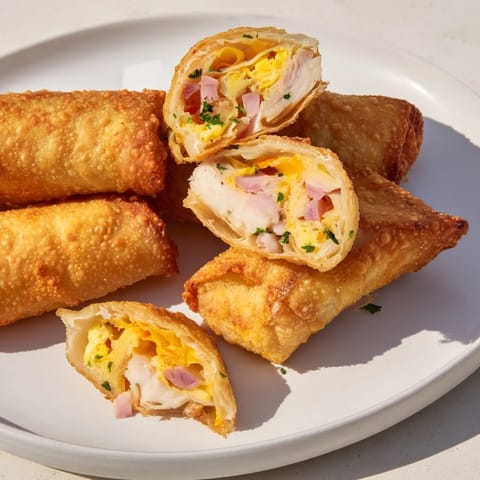These flavorful Crispy Chicken Greggs Egg Rolls showcasing a perfect crispy exterior and savory filling.