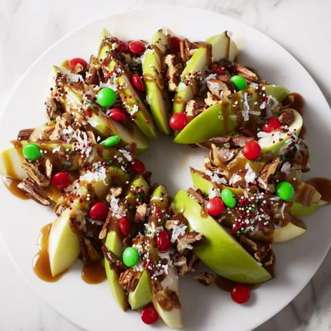Caramel Apple Christmas Wreath
