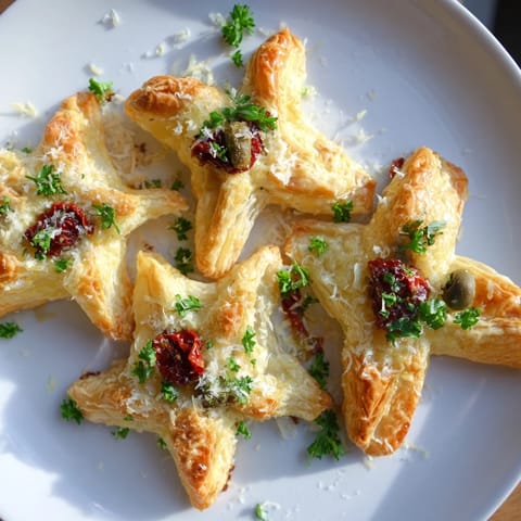 Baked Olive and Sundried Tomato Star Garland, showing golden stars ready to be devoured, perfect for parties.