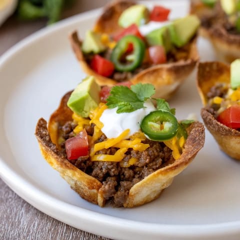 Mini Taco Cups Crispy Bite