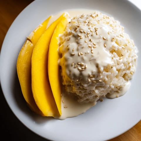 Thai mango sticky rice delight