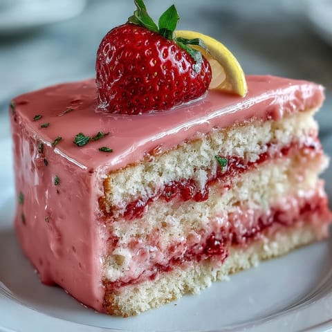 Pink Strawberry Lemonade Cake