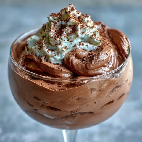 Velvety smooth cottage cheese chocolate mousse with rich cocoa and Greek yogurt, blended to perfection for a protein-packed dessert.  