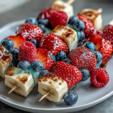 Fourth July Red Blue Fruit