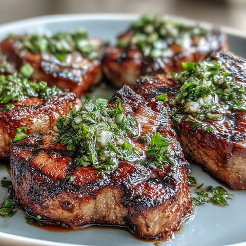 Succulent lamb chops seasoned with rosemary, served with bright mint gremolata for a spring feast.  