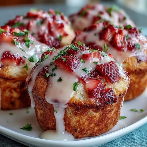 Strawberry Lemon Muffins Glaze