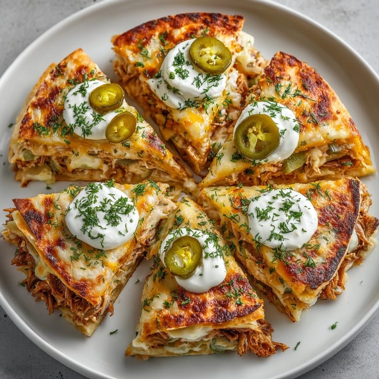 This baked Pickle Ranch Chicken Quesadilla showcases a comforting, cheesy, and flavorful family meal option.