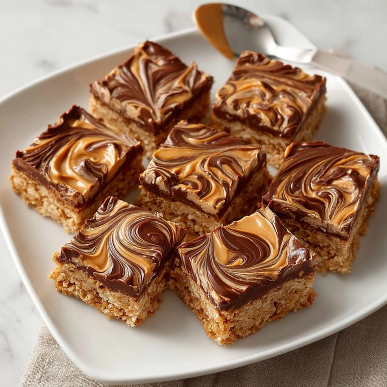 Peanut Butter Swirl Protein Bars cooling on parchment, ready to serve as a nutritious snack
