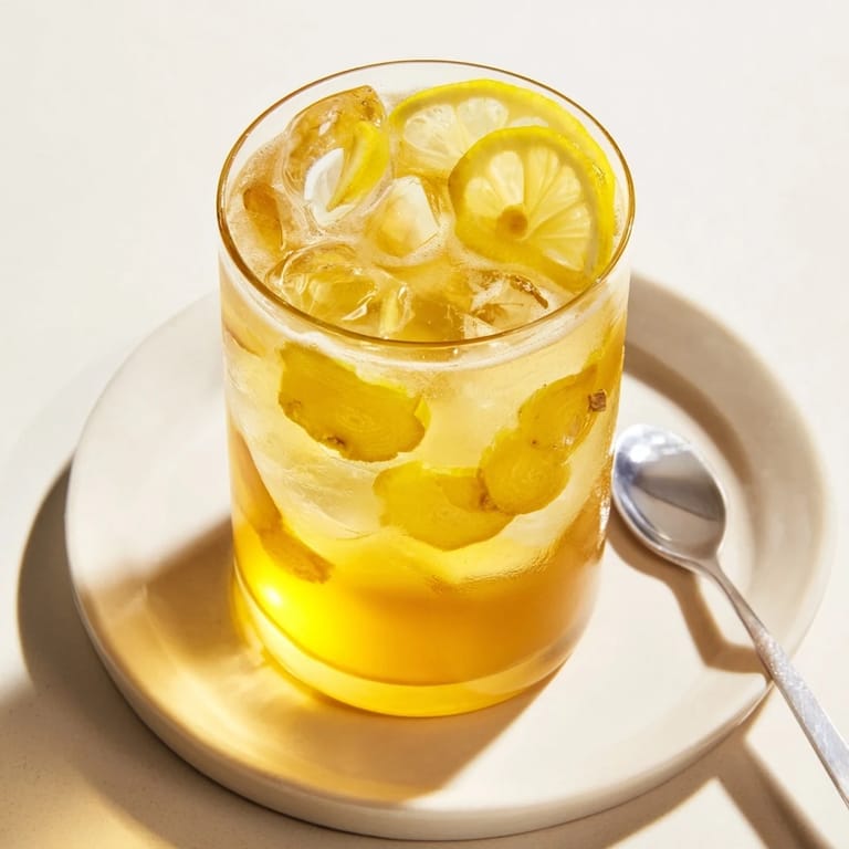 Zesty Maple Ginger Sour in glasses with sparkling water, capturing autumn's warm flavors.