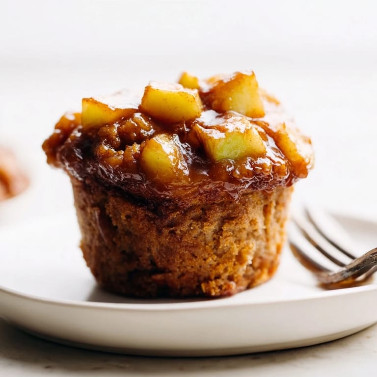 Homemade Caramel Apple Upside Down Muffins with tender texture and rich caramel flavor.