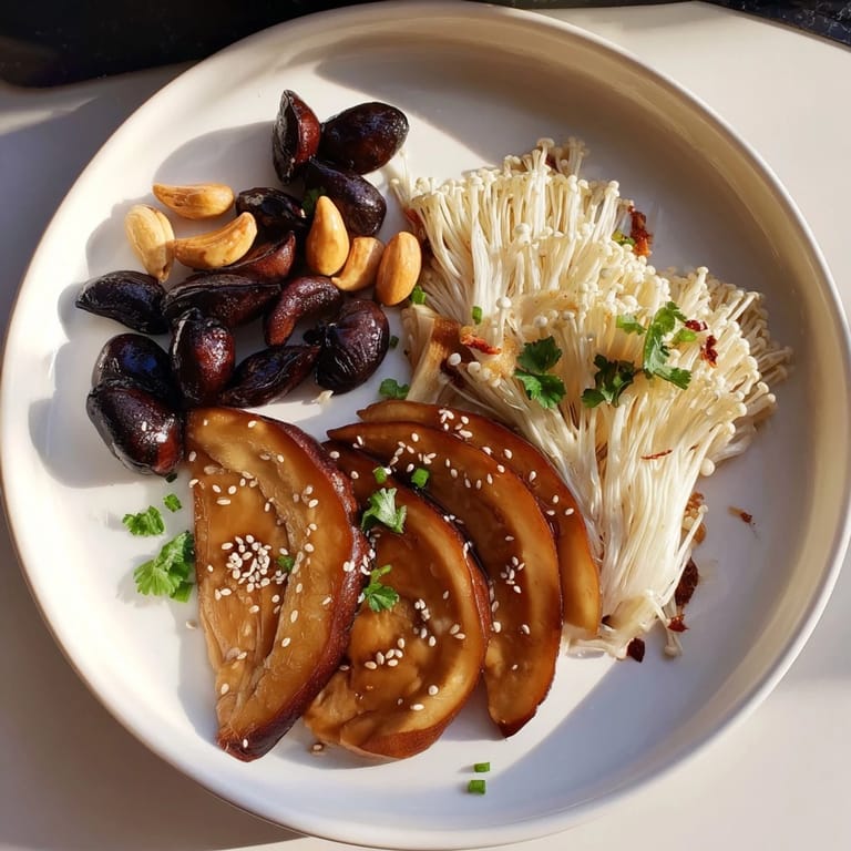 A beautifully arranged Umami Bomb Asian Delight with vibrant colors and various textures ready to enjoy.