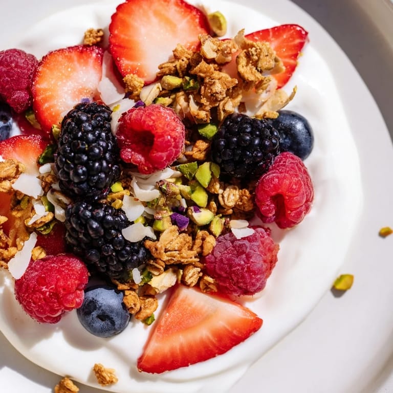 Frozen Berry Yogurt Bark: A cool and refreshing treat, perfect for a healthy snack or breakfast.