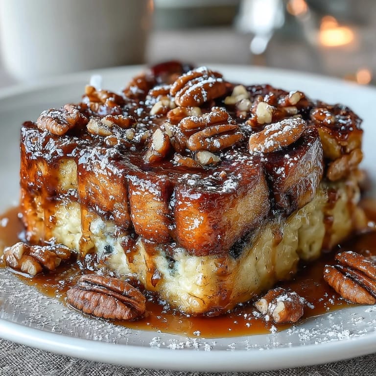 Rich and creamy blueberry French toast bake, featuring tender brioche cubes and a cinnamon-vanilla custard, topped with a buttery brown sugar crumble.