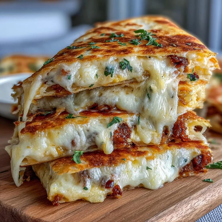 Cheesy bunny-shaped quesadillas decorated with olive eyes, carrot noses, and parsley whiskers, baked until golden and crispy.