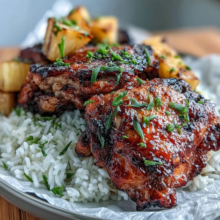 Flavorful pineapple chicken and rice foil packets featuring tender chicken, tropical pineapple, and crisp vegetables, grilled in a savory marinade.