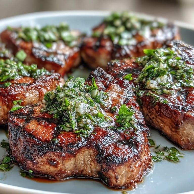 Succulent lamb chops seasoned with rosemary, served with bright mint gremolata for a spring feast.  