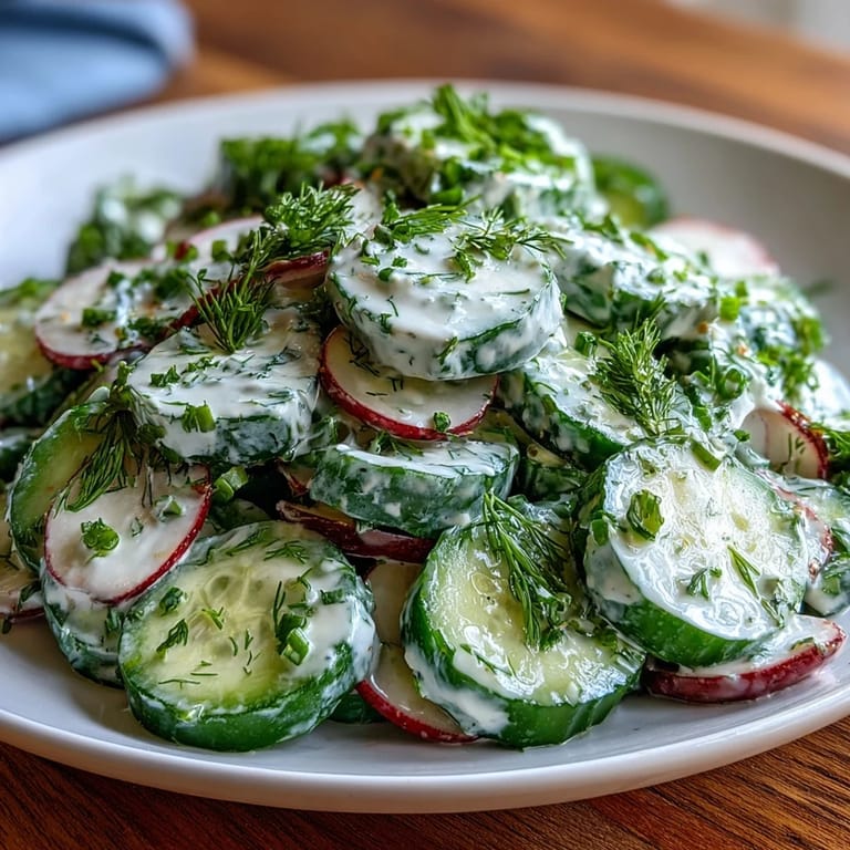 A vibrant, refreshing Light Polish Dill Salad, perfect for a quick, healthy side dish.
